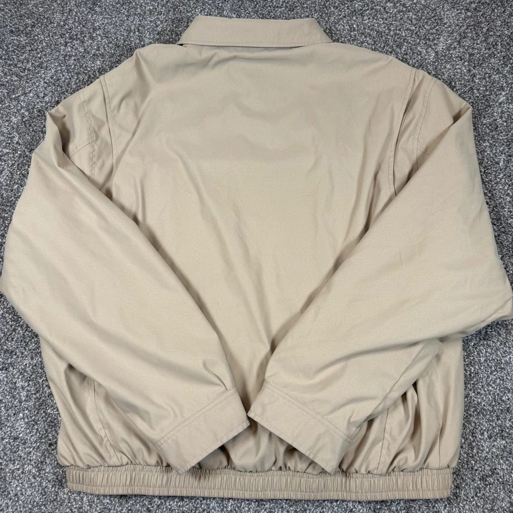 Polo Ralph Lauren Mens Harrington Jacket Tan Beige Plaid Lined Windbreaker XL